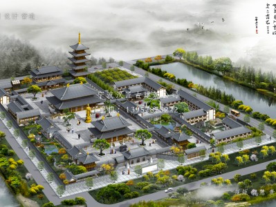 金山寺庙建筑总体规划方案